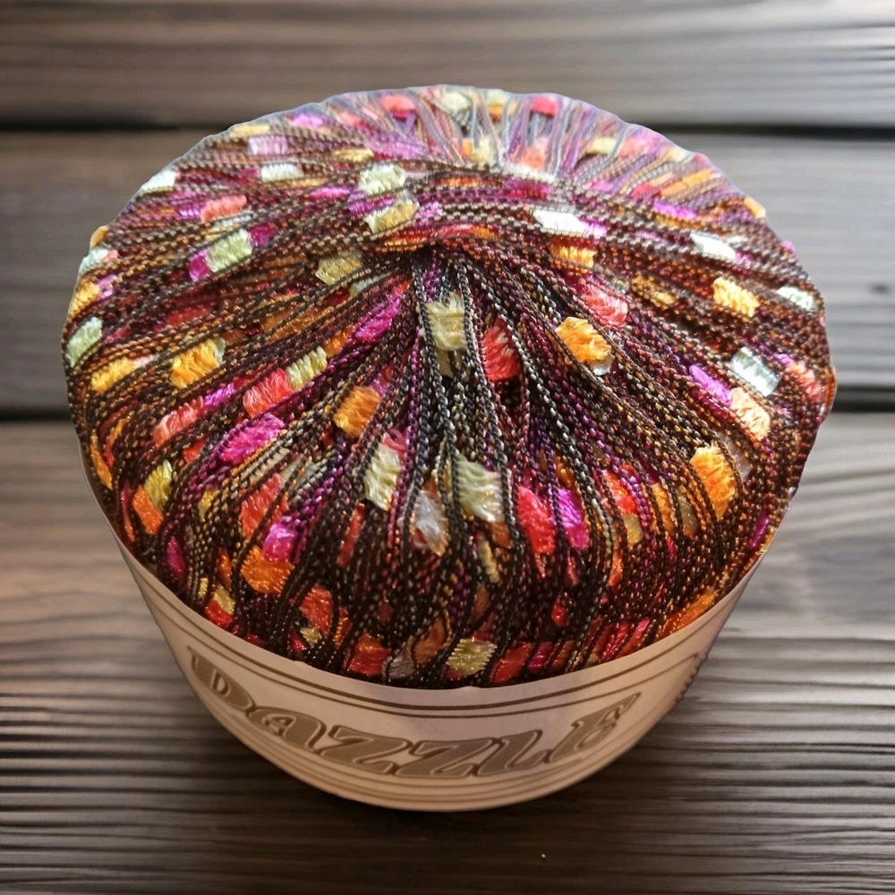 Knitting Fever Dazzle Ladder Yarn #73 Metallic Craft Knit Crochet ‎ NEW